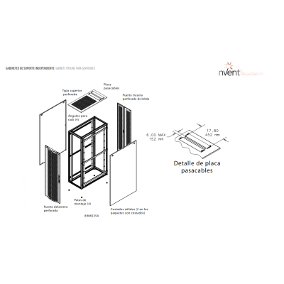 Gabinete para Servidores 42 UR Acero 16ga — HOFFMAN