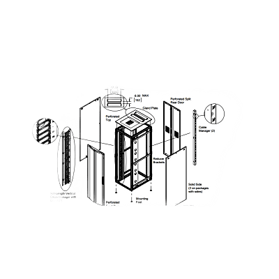 Gabinete Rack 42 UR — HOFFMAN