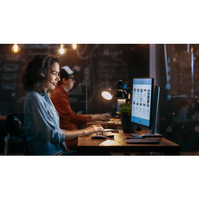 Diadema Inalámbrica Bluetooth Mono Cancelación de Ruido IA — YEALINK