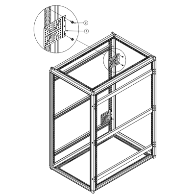 Soporte (Bracket) Universal de Acero para Montaje de PDU (Regleta Vertic — HOFFMAN
