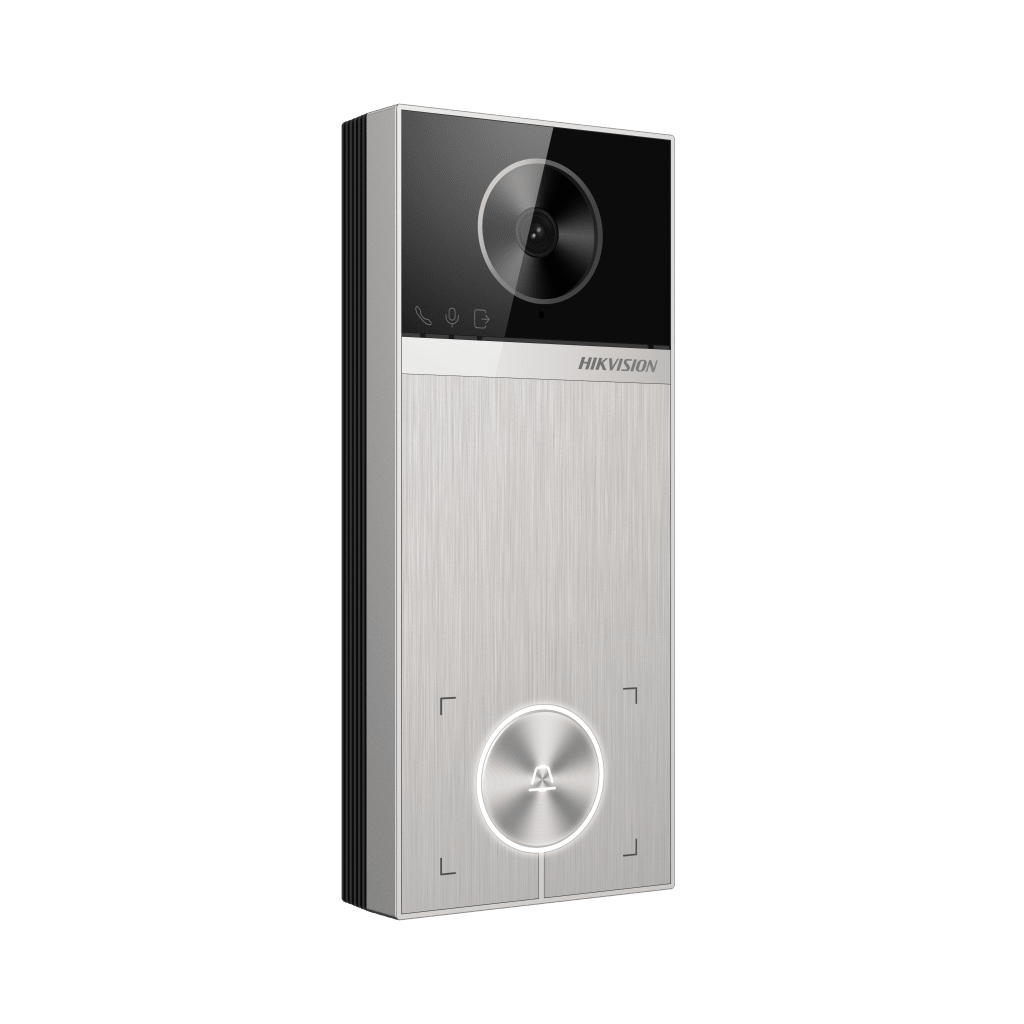 Videoportero IP 4 Megapixel Ángulo de Visión 150° Control de 2 Cerraduras Detección de Sonidos PoE IP65 — Hikvision