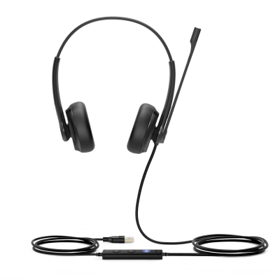 Diadema USB Alámbrica Audio HD Cancelación de Ruido Pasivo — YEALINK