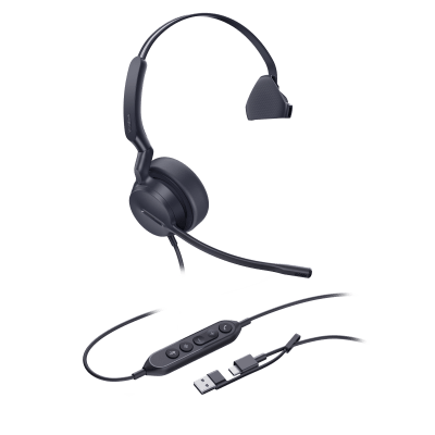 Diadema Alámbrica USB Cancelación de Ruido Dual-Mic con IA — YEALINK