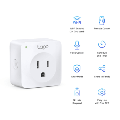 Mini tomacorriente inteligente Wi-Fi, 100 - 120V~, 50 — Tp-Link