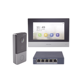 Kit de Videoportero IP + Switch Poe Poe Estandar con llamada a App de