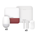 Kit de Alarma AX PRO con GSM 4G — Hub, 2 PIR, 3 Contactos, Sirena, Control (WiFi, Hik-Conn