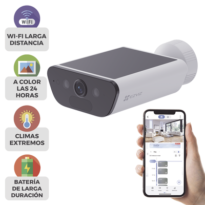 Camara de Bateria con Panel Solar Integrado 4K — Ezviz
