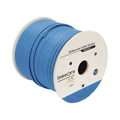Bobina Coaxial Siamés + Alimentación 152 m — Linkedpro