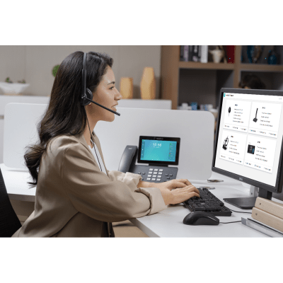 Diadema Alámbrica USB Audio HD Cancelación de Ruido Pasiva — YEALINK
