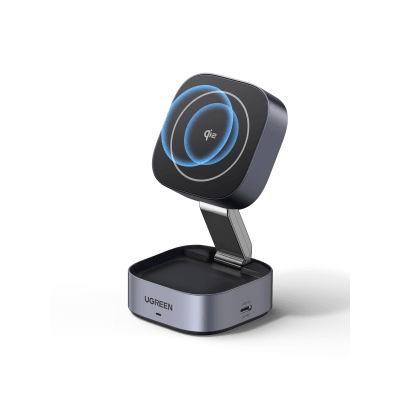 Cargador Inalámbrico 2 en 1 / Qi 2 15W / Base Auriculares 5W