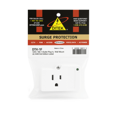 Protector de Pared 120 VCA 15 A 40,000 A LED Diagnóstico — DITEK