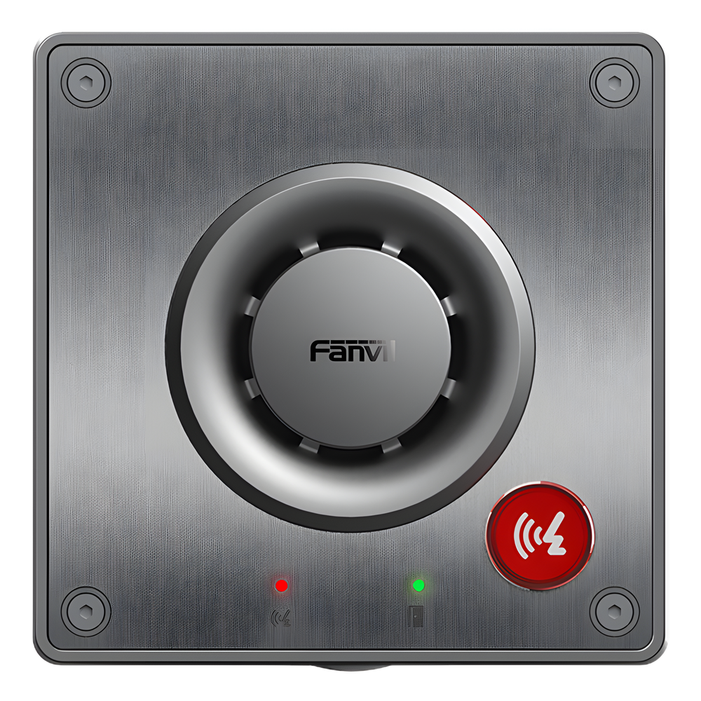 Intercom IP para Exterior Cámara 4 Megapixel (1080p) HDR e Iluminación IR Altavoz 5W y Doble Micrófono con Reducción de Ruido Panel Acero Inoxidable y Cuerpo Aluminio IP66 e IK10 PoE+ 2 Líneas SIP — Fanvil