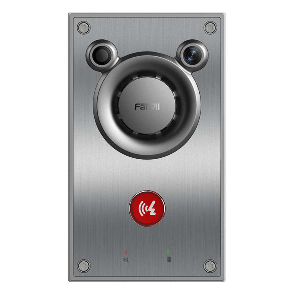 Video Intercomunicador IP Cámara 4MP Starlight Altavoz 10W 2 Líneas SIP IR Nocturno con HDR IP66 e IK10 PoE 802.3af -40°C a 70°C — Fanvil