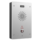 Intercomunicador IP 2 Líneas SIP PoE IP65 IK10 Altavoz 3 W 2 Relevadores 12V DC Anti-Vandálico — Fanvil