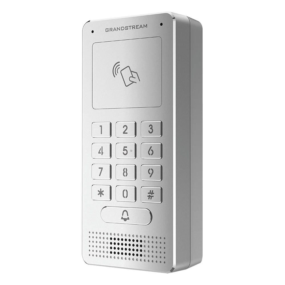 Audioportero IP SIP RFID y Teclado Retroiluminado IP65 IK06 3 Entradas y 2 Salidas de Alarma — Grandstream