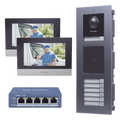 Kit Videoportero IP 2 Megapixel 7 Departamentos 2 Puertas IP65 PoE Empotrado — Hikvision