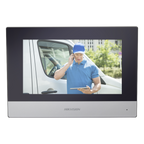 Monitor Híbrido IP WiFi Touch Screen 7" Resolución 1024x600 PoE 802.3af Audio Bidireccional 8 Entradas de Alarma Compatible 4 Hilos Analógicos — Hikvision