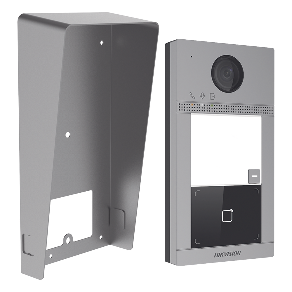 Kit Videoportero IP 2 Megapixel 129° IR 3m PoE IP65 IK08 1 Departamento 2 Puertas 6 Monitores 10.8 ft — Hikvision