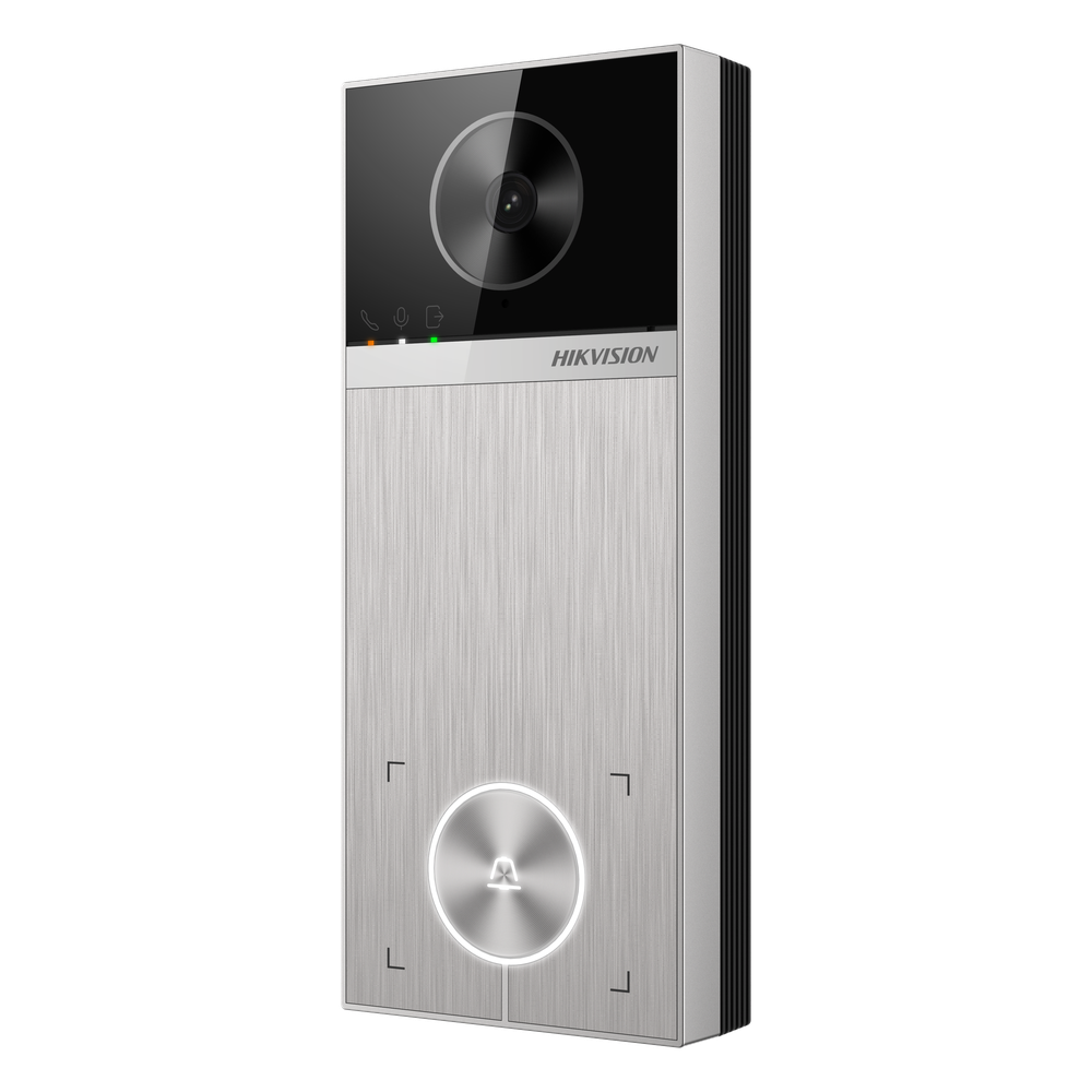 Videoportero IP 4 Megapixel Ángulo de Visión 150° Control de 2 Cerraduras Detección de Sonidos PoE IP65 — Hikvision
