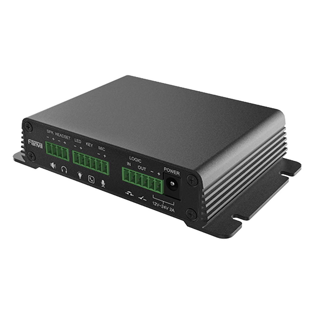 Gateway SIP de Voceo y Paging Amplificador Integrado 30 W PoE Intercomunicación Audio Video 2 Líneas SIP Compatible IP RTP RTSP — Fanvil