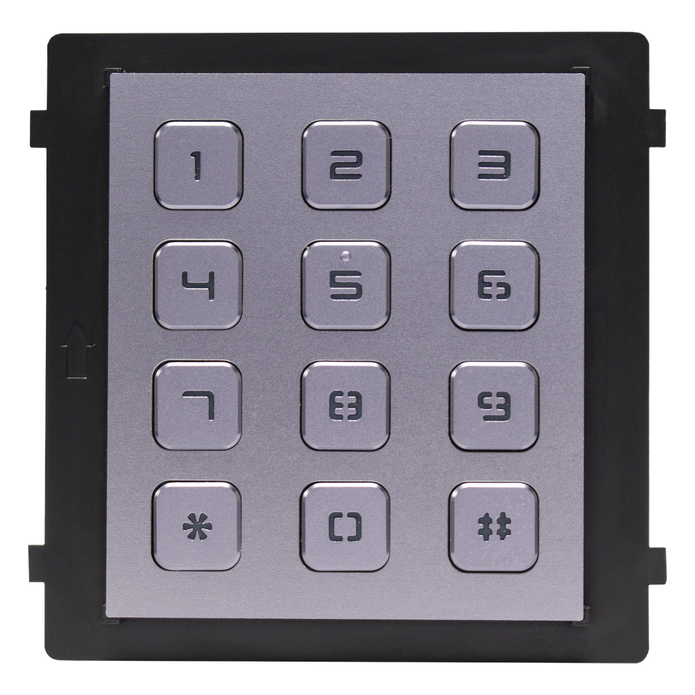 Módulo de Teclado para Frente de Calle Apertura por Código Llamada a Monitor IP65 Aluminio -40 °C a +55 °C (-40 °F a 131 °F) — Hikvision