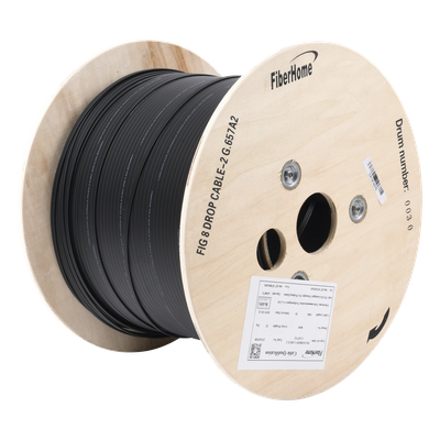 Carrete de 1 km de Fibra Óptica Aérea Mini Figura 8 G.657A2 Tipo Drop, M — LINKEDPRO BY FIBERHOME