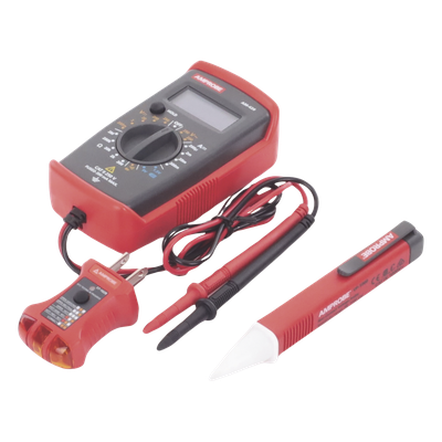 KIT Básico 3 en 1 con Multímetro Digital + Detector de Tensión sin Conta — AMPROBE