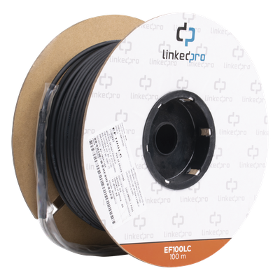 Carrete de Fibra Óptica Monomodo con Conectores LC-LC Duplex, Reforzada  — LINKEDPRO BY EPCOM