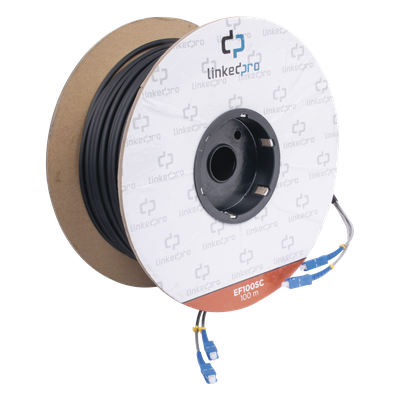 Carrete de Fibra Óptica Monomodo con Conectores SC-SC Duplex, Reforzada  — LINKEDPRO BY EPCOM