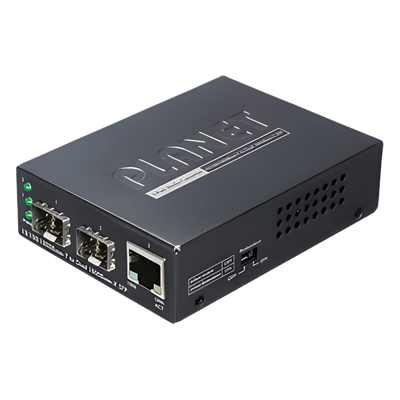 Convertidor de Medios con Doble Puerto SFP 1000BASE-FX SX — PLANET