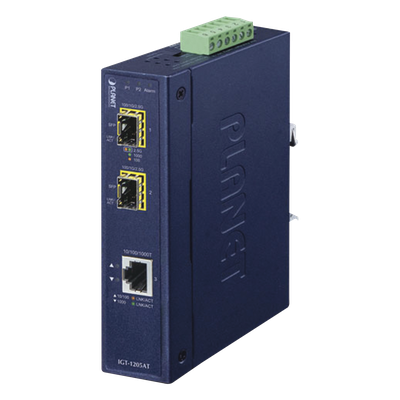 Convertidor de Medios Industrial de 1 Puerto Ethernet 10 — PLANET