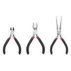 Juego de 3 Mini Pinzas de Corte de 5". Incluye: Pinza de Punta Redonda,  — EPCOM POWERLINE