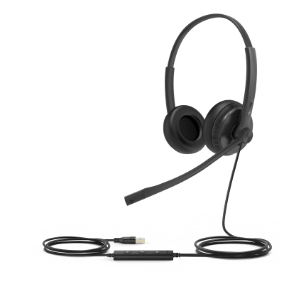 Diadema Alámbrica USB Audio HD Cancelación de Ruido Pasiva — YEALINK