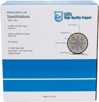 Bobina UTP Cat6+ Exterior 305 m — Linkedpro