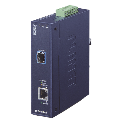 Convertidor de Medios Industrial Ethernet RJ45 10G 5G — PLANET