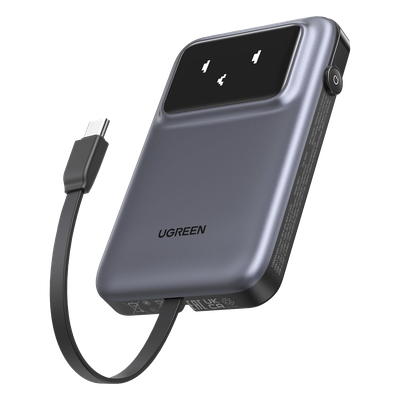 Power Bank Serie Uno |  10000mAh | 30W |  con Cable USB-C Incorporado |  — UGREEN