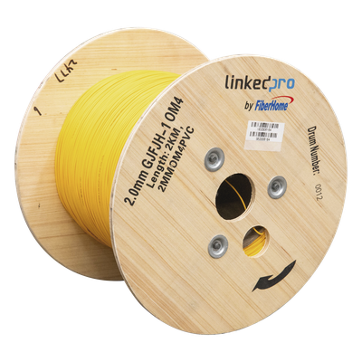 Fibra Óptica Multimodo OM4, 2 mm, Simplex, Tight Buffer, 900 micras, Col — LINKEDPRO BY EPCOM — Precio por metro