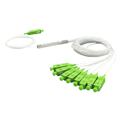Splitter (Divisor Óptico) tipo PLC, 1x8, conectores SC APC — TEMPO