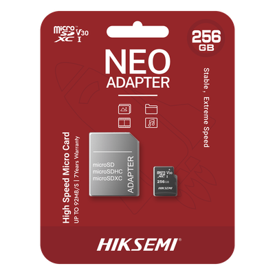 Memoria microSD con Adaptador 256 GB Clase 10 — HIKSEMI by HIKVISION