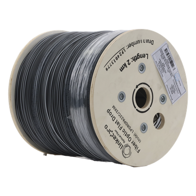 Carrete de 2 km de Fibra Óptica Drop Plana, Interior — LINKEDPRO BY EPCOM