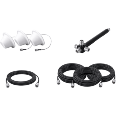 Kit de 3 Antenas Omnidireccionales tipo Domo y Divisor de Potencia de 4  — EPCOM