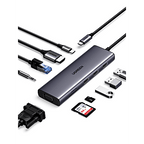 Hub USB-C / 10 en 1 / HDMI 4K@30Hz / VGA 1920x1200 / 3x USB 