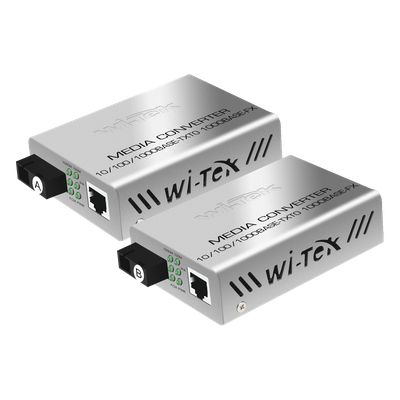 Convertidor de medios Hasta 20 Km 1 puerto SC — WI-TEK