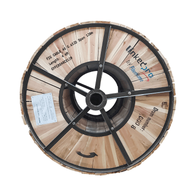 Carrete de 4 km de Fibra Óptica Aérea Figura 8 Armada Antirroedor G.652D — LINKEDPRO BY FIBERHOME