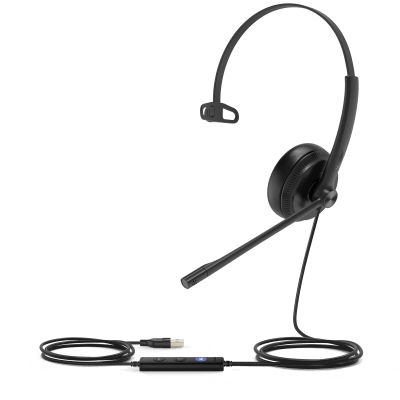 Diadema USB Mono Cancelación de Ruido Pasiva — YEALINK