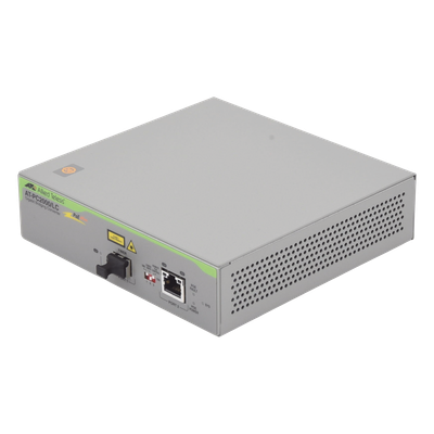 Convertidor de medios Gigabit Ethernet PoE+ a fibra óptica, conector LC, — ALLIED TELESIS