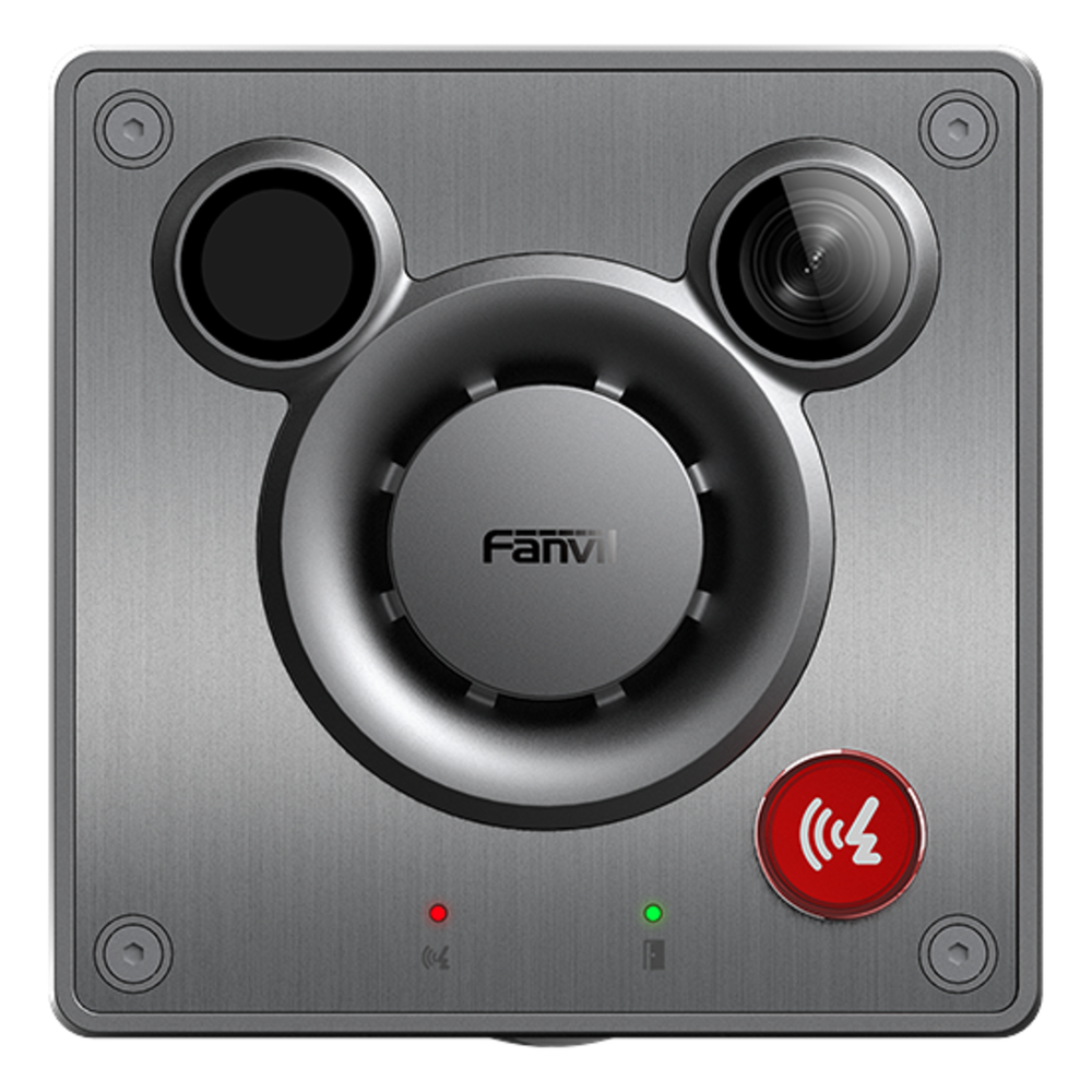 Videoportero IP para Exterior Cámara 4 Megapixel (1080p) HDR e Iluminación IR Altavoz 5W y Doble Micrófono Panel Acero Inoxidable y Cuerpo Aluminio IP66 e IK10 PoE+ 2 Líneas SIP — Fanvil