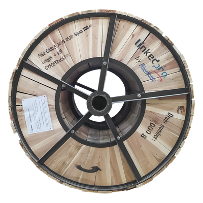 Carrete de 4 km de Fibra Óptica Aérea Figura 8 G.652D, Monomodo de 24 Hi — LINKEDPRO BY FIBERHOME