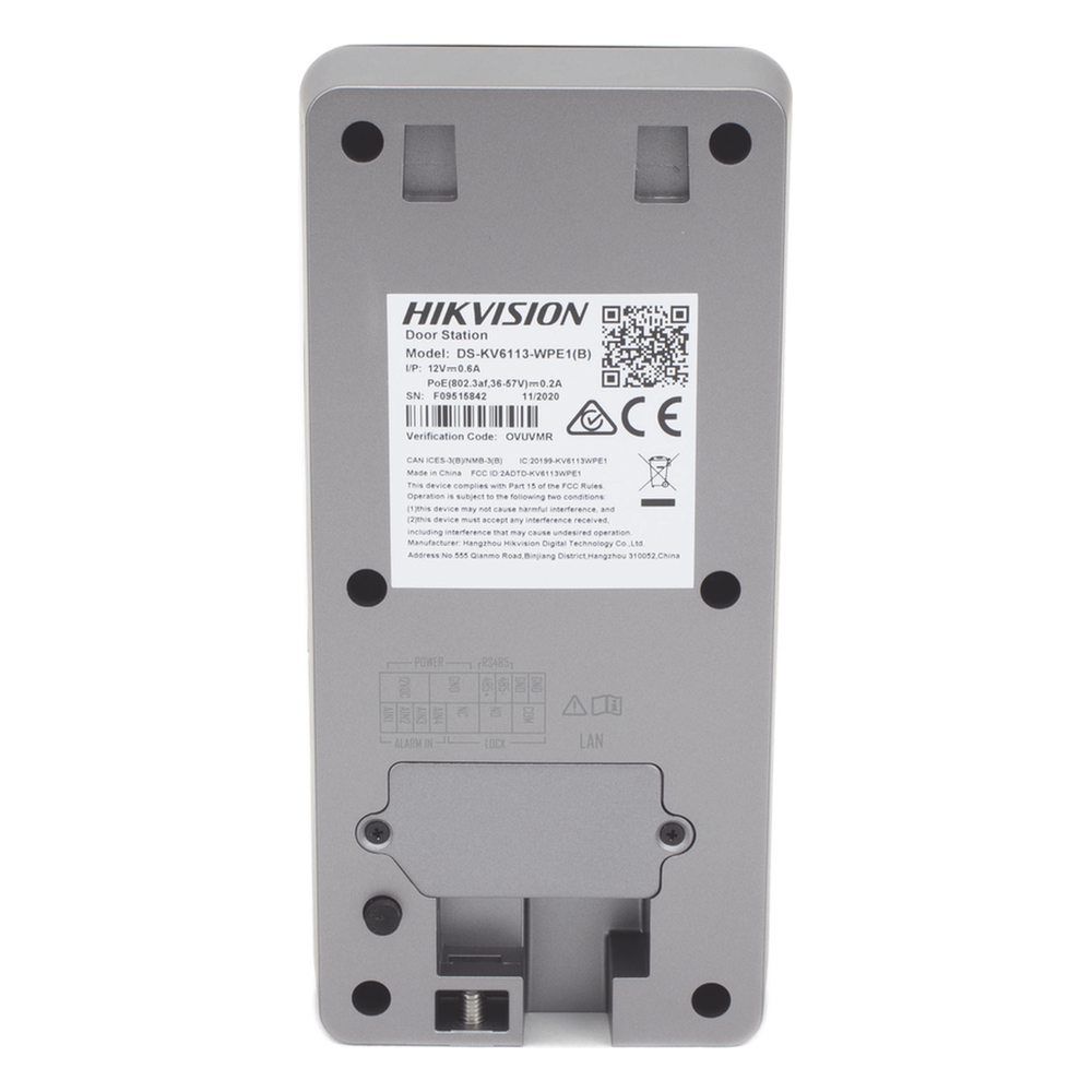 Videoportero IP 2 MP PoE 802.3af IP65 IR 2.5m 129°H -40°C a 53°C Mifare 1 Relay — Hikvision