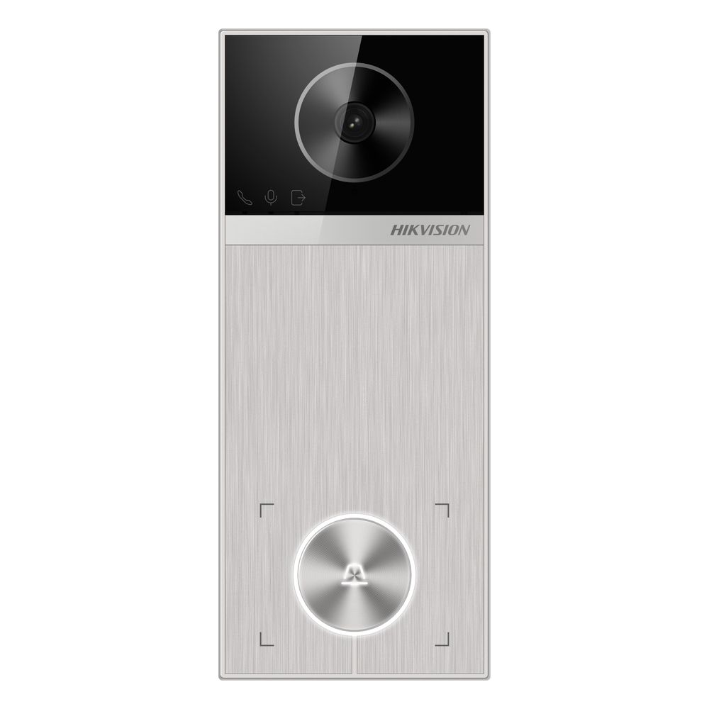 Videoportero IP 4 Megapixel Ángulo de Visión 150° Control de 2 Cerraduras Detección de Sonidos PoE IP65 — Hikvision